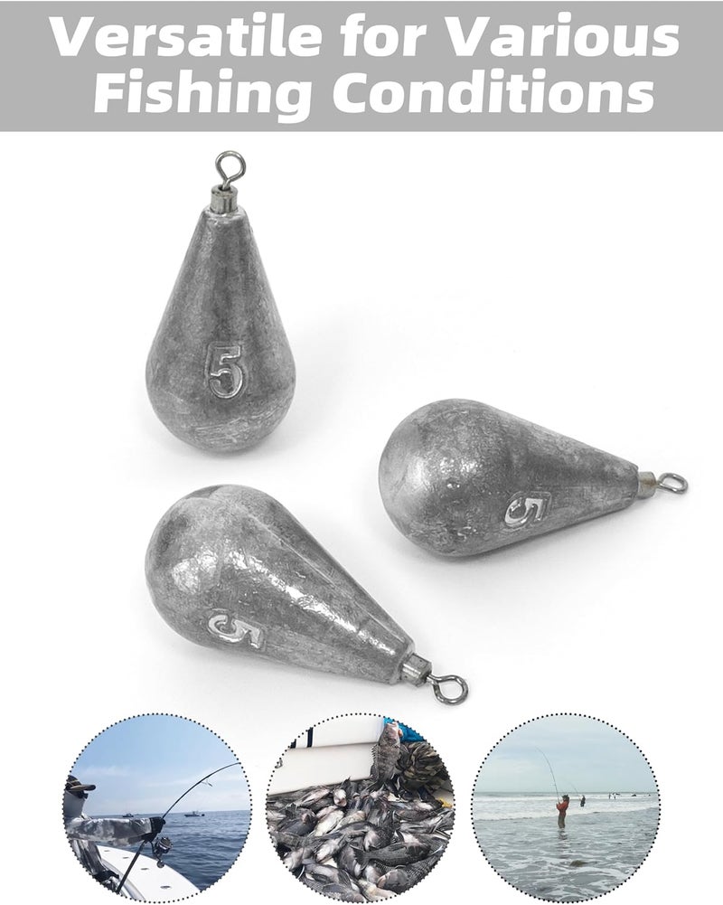BLUEWING Casting Swivel Bell Sinkers Fishing Weights 1/2oz-8oz Drop Shot Dipsey Lead Saltwater - Image 5